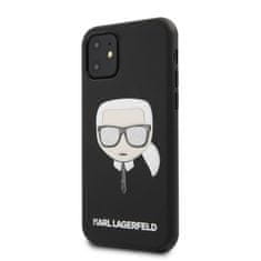 Karl Lagerfeld Karl Lagerfeld Iconic Embossed Glitter Case - ohišje za iPhone 11 (črno)