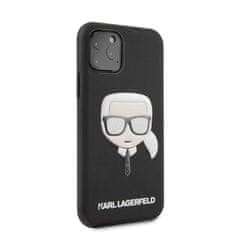 Karl Lagerfeld Karl Lagerfeld Iconic Embossed Glitter Case - Ohišje za iPhone 11 Pro (črno)