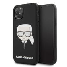 Karl Lagerfeld Karl Lagerfeld Iconic Embossed Glitter Case - ohišje za iPhone 11 Pro Max (črno)