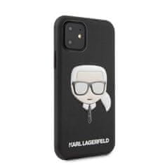 Karl Lagerfeld Karl Lagerfeld Iconic Embossed Glitter Case - ohišje za iPhone 11 (črno)