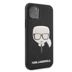 Karl Lagerfeld Karl Lagerfeld Iconic Embossed Glitter Case - ohišje za iPhone 11 Pro Max (črno)