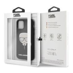 Karl Lagerfeld Karl Lagerfeld Iconic Embossed Glitter Case - ohišje za iPhone 11 Pro Max (črno)