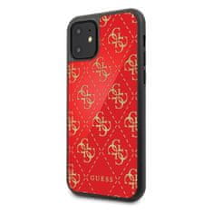 Guess Guess 4G dvoslojno ohišje z bleščicami - ohišje za iPhone 11 (rdeče)