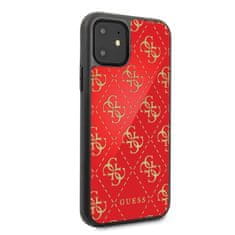 Guess Guess 4G dvoslojno ohišje z bleščicami - ohišje za iPhone 11 (rdeče)