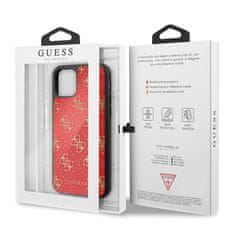 Guess Guess 4G dvoslojno ohišje z bleščicami - ohišje za iPhone 11 (rdeče)