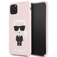 Karl Lagerfeld Karl Lagerfeld Silikonsko ohišje za iPhone 11 Pro Max s polnim telesom Iconic (roza)