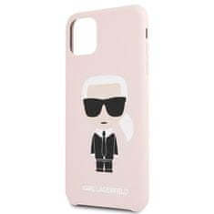 Karl Lagerfeld Karl Lagerfeld Silikonsko ohišje za iPhone 11 Pro Max s polnim telesom Iconic (roza)