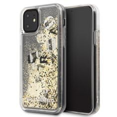 Karl Lagerfeld Karl Lagerfeld Glitter Liquid Floatting Charms - etui za iPhone 11 (zlati plavajoči okraski)