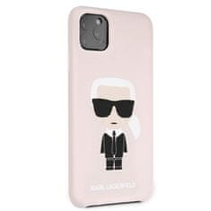 Karl Lagerfeld Karl Lagerfeld Silikonsko ohišje za iPhone 11 Pro Max s polnim telesom Iconic (roza)