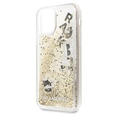 Karl Lagerfeld Karl Lagerfeld Glitter Liquid Floatting Charms - etui za iPhone 11 (zlati plavajoči okraski)