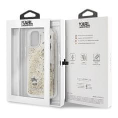 Karl Lagerfeld Karl Lagerfeld Glitter Liquid Floatting Charms - etui za iPhone 11 (zlati plavajoči okraski)