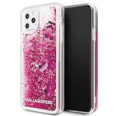 Karl Lagerfeld Karl Lagerfeld Glitter Liquid Floatting Charms - Ohišje za iPhone 11 Pro Max (Roza plavajoči okraski)