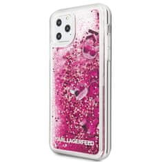 Karl Lagerfeld Karl Lagerfeld Glitter Liquid Floatting Charms - Ohišje za iPhone 11 Pro Max (Roza plavajoči okraski)