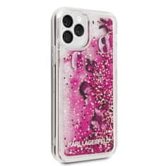 Karl Lagerfeld Karl Lagerfeld Glitter Liquid Floatting Charms - Ohišje za iPhone 11 Pro (Roza plavajoči okraski)