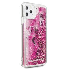 Karl Lagerfeld Karl Lagerfeld Glitter Liquid Floatting Charms - Ohišje za iPhone 11 Pro Max (Roza plavajoči okraski)