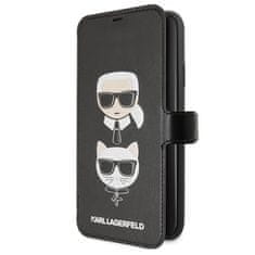 Karl Lagerfeld Karl Lagerfeld Booktype - etui za iPhone 11 Pro Max z žepi za kartice (črn)