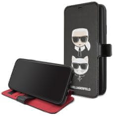 Karl Lagerfeld Karl Lagerfeld Booktype - etui za iPhone 11 Pro Max z žepi za kartice (črn)