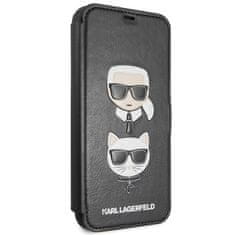 Karl Lagerfeld Karl Lagerfeld Booktype - etui za iPhone 11 Pro Max z žepi za kartice (črn)