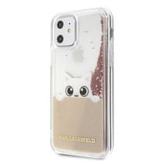 Karl Lagerfeld Karl Lagerfeld K-Peek A Boo - etui za iPhone 11 (bleščeče rožnato zlato)