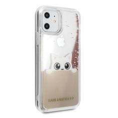 Karl Lagerfeld Karl Lagerfeld K-Peek A Boo - etui za iPhone 11 (bleščeče rožnato zlato)