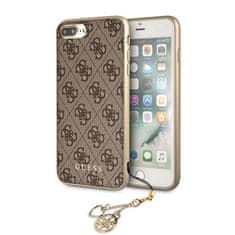 Guess Guess 4G Charms Collection - etui za iPhone 8 Plus / 7 Plus z obeskom (rjav)