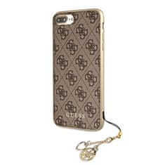 Guess Guess 4G Charms Collection - etui za iPhone 8 Plus / 7 Plus z obeskom (rjav)