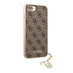 Guess Guess 4G Charms Collection - etui za iPhone 8 Plus / 7 Plus z obeskom (rjav)