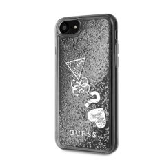 Guess Guess Liquid Glitter Hearts - Ohišje za iPhone SE 2020 / 8 / 7 (srebrno)