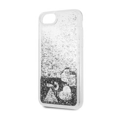 Guess Guess Liquid Glitter Hearts - Ohišje za iPhone SE 2020 / 8 / 7 (srebrno)