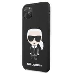 Karl Lagerfeld Karl Lagerfeld Silikonsko ohišje za iPhone 11 Pro Max s polnim telesom Iconic (črno)