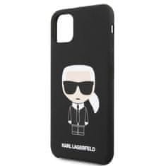 Karl Lagerfeld Karl Lagerfeld Silikonsko ohišje za iPhone 11 Pro Max s polnim telesom Iconic (črno)