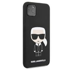 Karl Lagerfeld Karl Lagerfeld Silikonsko ohišje za iPhone 11 Pro Max s polnim telesom Iconic (črno)