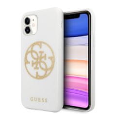 Guess Guess Circle Glitter 4G - Ohišje za iPhone 11 (belo)