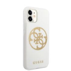 Guess Guess Circle Glitter 4G - Ohišje za iPhone 11 (belo)