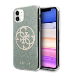 Guess Guess Circle Glitter 4G - Ohišje za iPhone 11 (kaki)