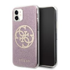 Guess Guess Circle Glitter 4G - Ohišje za iPhone 11 (roza)