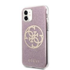 Guess Guess Circle Glitter 4G - Ohišje za iPhone 11 (roza)