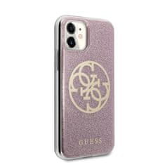 Guess Guess Circle Glitter 4G - Ohišje za iPhone 11 (roza)