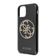 Guess Guess Circle Glitter 4G - Ohišje za iPhone 11 (črno)