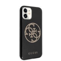 Guess Guess Circle Glitter 4G - Ohišje za iPhone 11 (črno)