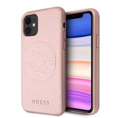 Guess Guess Saffiano 4G Circle Logo - etui za iPhone 11 (roza)