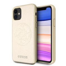 Guess Guess Saffiano 4G Circle Logo - etui za iPhone 11 (zlat)