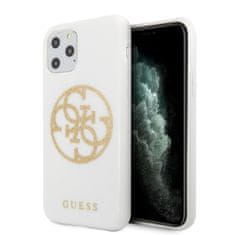 Guess Guess Circle Glitter 4G - Ohišje za iPhone 11 Pro (belo)