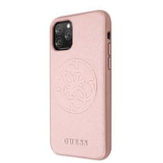 Guess Guess Saffiano 4G Circle Logo - Ohišje za iPhone 11 Pro (roza)