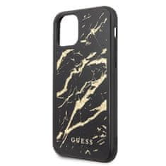 Guess Ohišje Guess Marble Glass Gold Glitter - Ohišje za iPhone 11 Pro Max (črno)