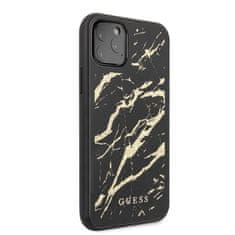 Guess Ohišje Guess Marble Glass Gold Glitter - Ohišje za iPhone 11 Pro Max (črno)