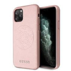 Guess Guess Saffiano 4G Circle Logo - Ohišje za iPhone 11 Pro Max (roza)