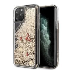 Guess Guess Liquid Glitter Hearts - Ohišje za iPhone 11 Pro Max (zlato/rdeče)