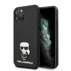 Karl Lagerfeld Karl Lagerfeld Saffiano s pinom Ikonik - etui za iPhone 11 Pro (črno)