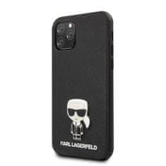 Karl Lagerfeld Karl Lagerfeld Saffiano s pinom Ikonik - etui za iPhone 11 Pro (črno)